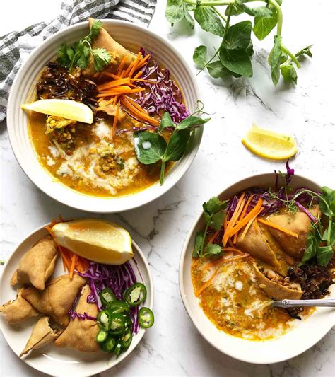 Burmese Samosa Soup Recipe by Archana's Kitchen.